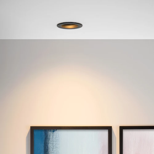 Lucide EMBED - Spot encastrable - Ø 9,1 cm - 1xGU10 - Noir - ambiance 1